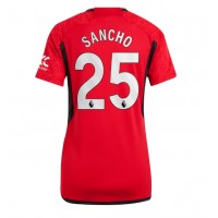 Echipament fotbal Manchester United Jadon Sancho #25 Tricou Acasa 2023-24 pentru femei maneca scurta